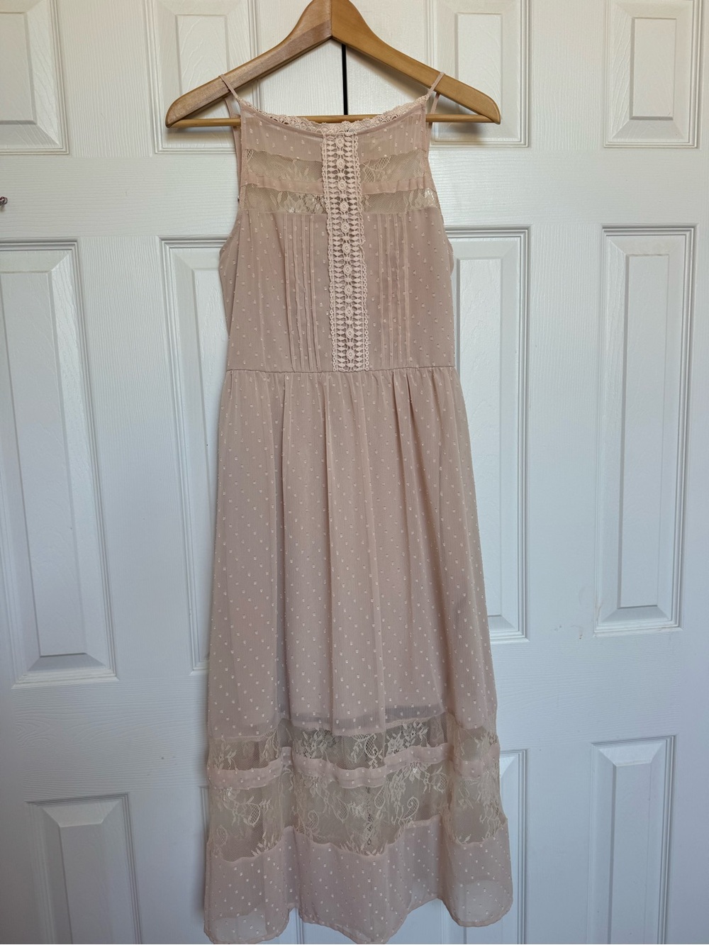 Women’s Mason & Belle Sleeveless Lace Trim Pink Dress Size S